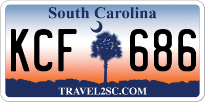 SC license plate KCF686