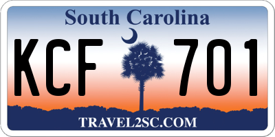 SC license plate KCF701