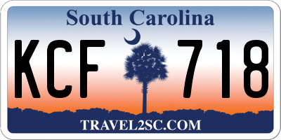SC license plate KCF718