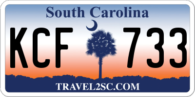 SC license plate KCF733