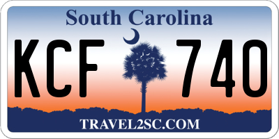 SC license plate KCF740