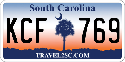 SC license plate KCF769