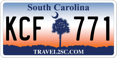 SC license plate KCF771