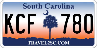 SC license plate KCF780