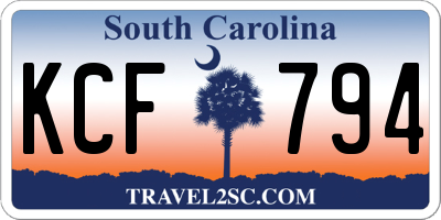 SC license plate KCF794