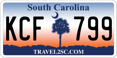 SC license plate KCF799