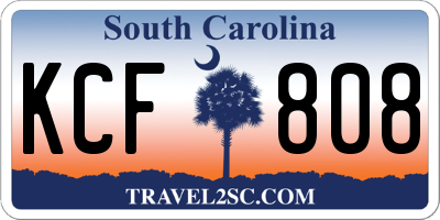 SC license plate KCF808
