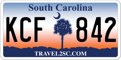 SC license plate KCF842