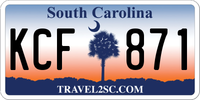 SC license plate KCF871