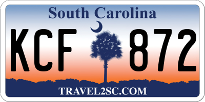 SC license plate KCF872
