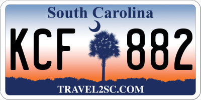 SC license plate KCF882
