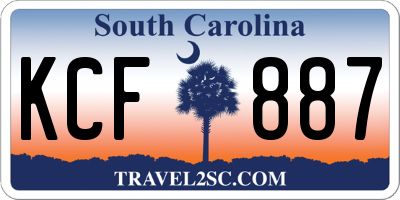 SC license plate KCF887