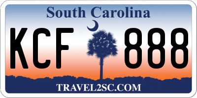 SC license plate KCF888