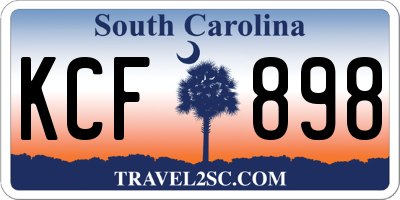 SC license plate KCF898