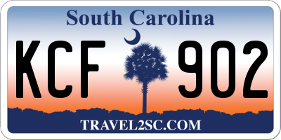 SC license plate KCF902