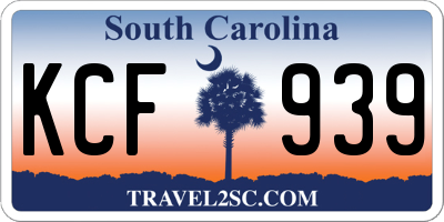 SC license plate KCF939