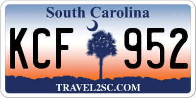 SC license plate KCF952