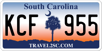 SC license plate KCF955
