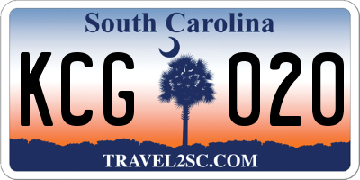 SC license plate KCG020