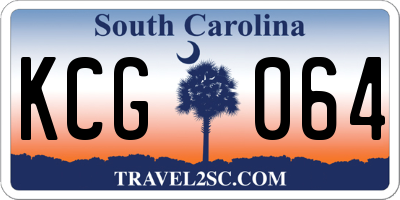 SC license plate KCG064