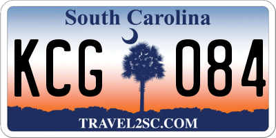 SC license plate KCG084