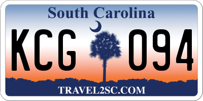 SC license plate KCG094