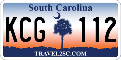 SC license plate KCG112
