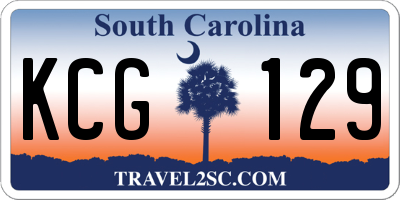 SC license plate KCG129