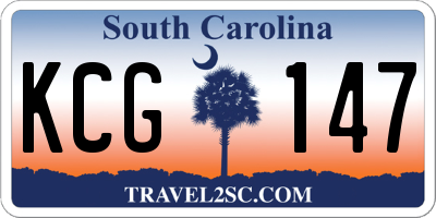 SC license plate KCG147