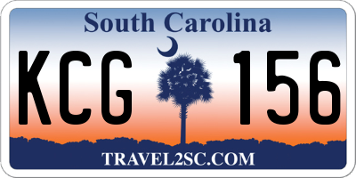 SC license plate KCG156
