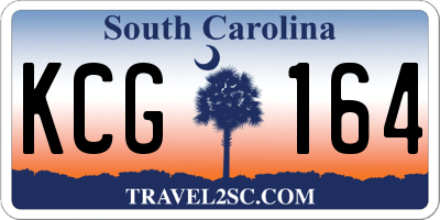 SC license plate KCG164
