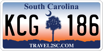SC license plate KCG186