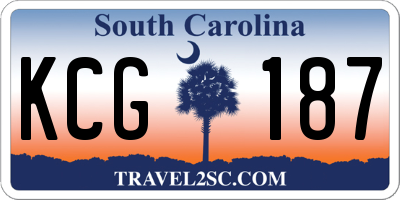 SC license plate KCG187