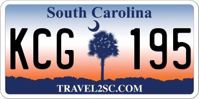 SC license plate KCG195