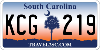 SC license plate KCG219