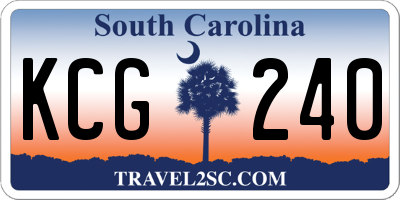 SC license plate KCG240