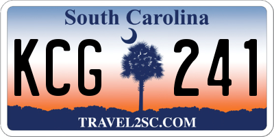SC license plate KCG241