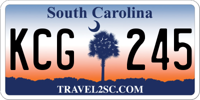 SC license plate KCG245