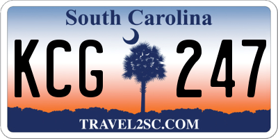 SC license plate KCG247