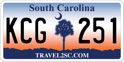 SC license plate KCG251