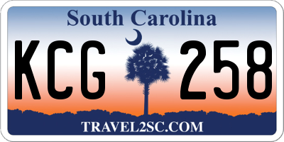 SC license plate KCG258