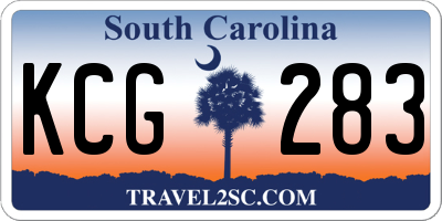 SC license plate KCG283