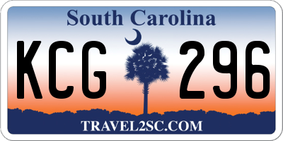 SC license plate KCG296
