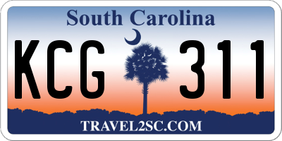 SC license plate KCG311