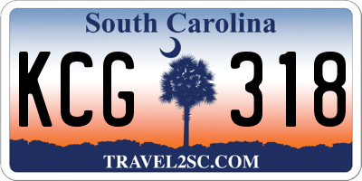 SC license plate KCG318