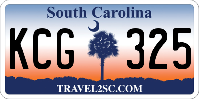 SC license plate KCG325