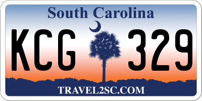 SC license plate KCG329