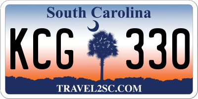 SC license plate KCG330