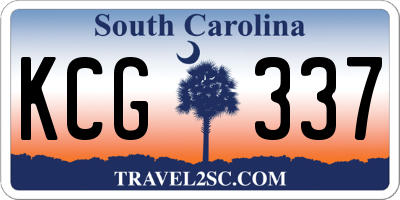 SC license plate KCG337