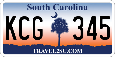 SC license plate KCG345